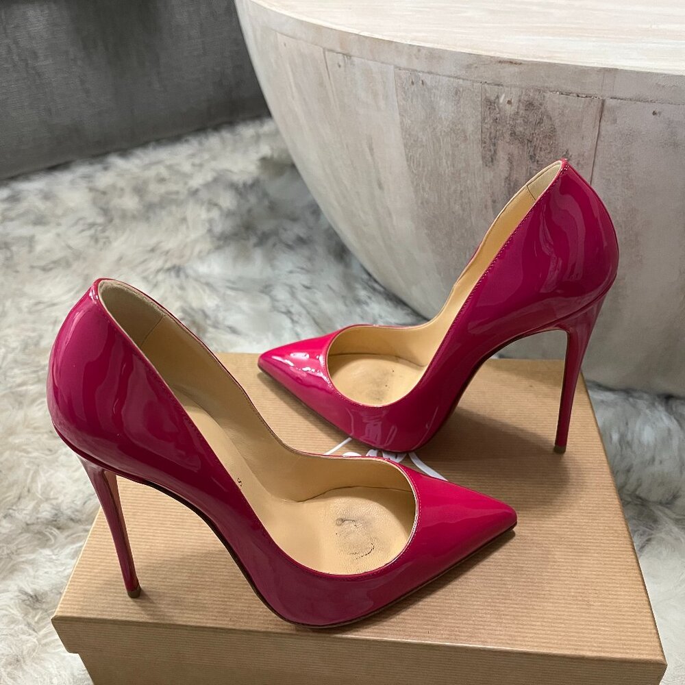 Christian Louboutin Patent Leather Fuchsia Pumps